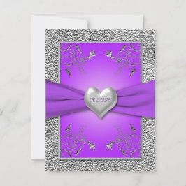 Lavender och Pewter Heart OSA kort