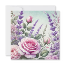 Lavender och Ro Garden Postcard