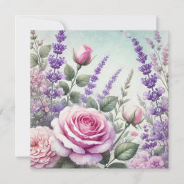 Lavender och Ro Garden Postcard Julkort
