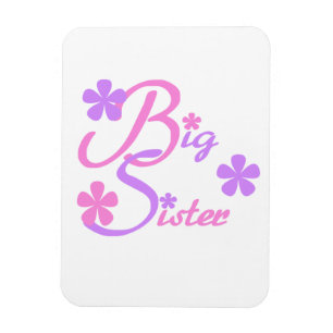 Lavender och Rosa Big Sister-presenter Magnet
