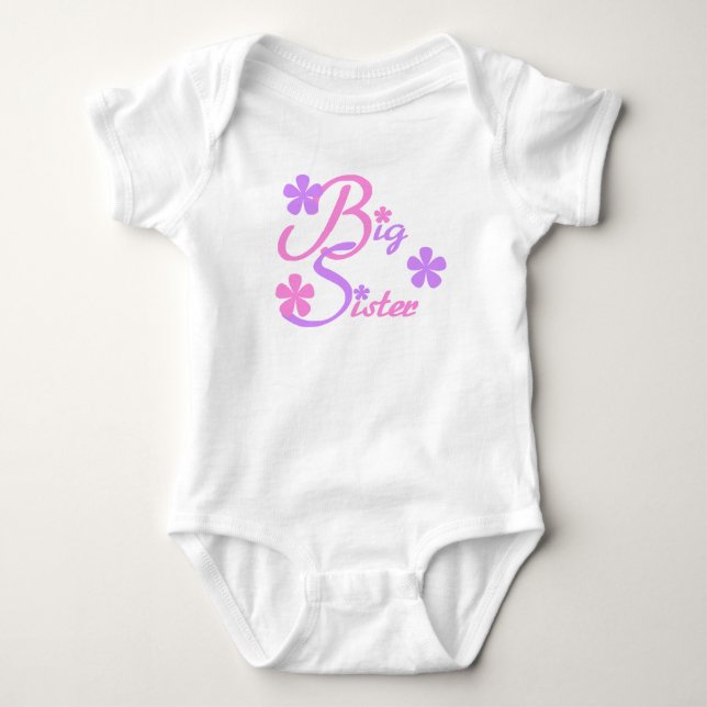 Lavender och Rosa Big Sister Tee (Framsida)