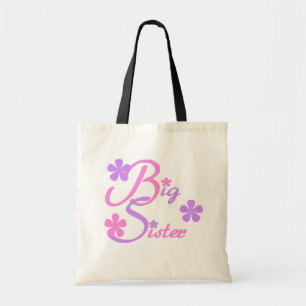 Lavender och Rosa Big Sister Tshirts och Gifts Tygkasse