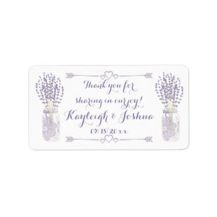 Lavender- och Snöre-favoritetiketter Adressetikett