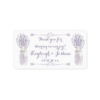 Lavender- och Snöre-favoritetiketter Adressetikett