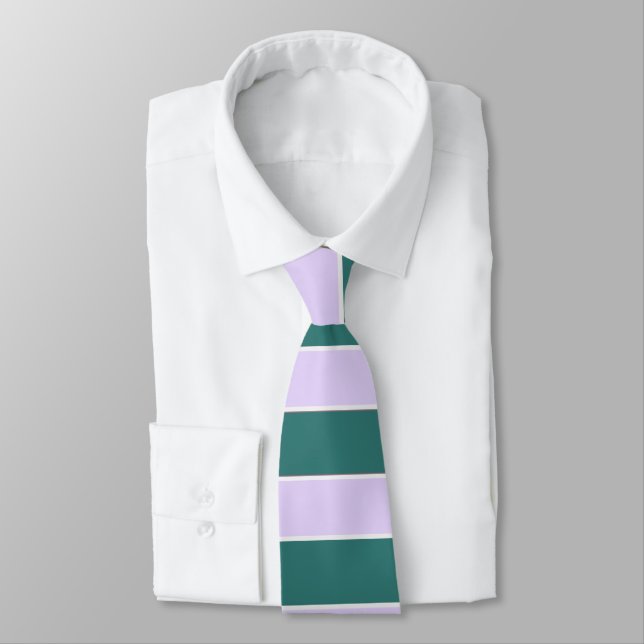 Lavender och Teal Vågrät Rand Slips (Bunden)