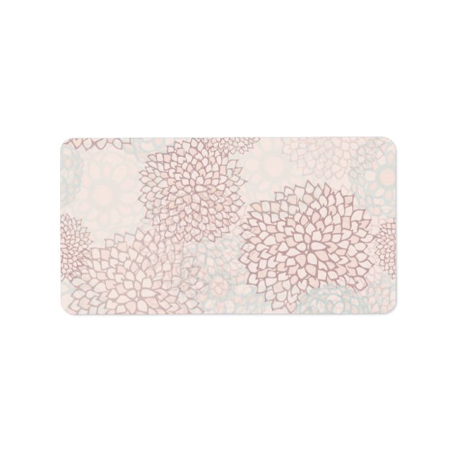 Lavender och White Flower Burst Adressetikett (Framsidan)