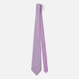 Lavender och White Hearts Argyle Mönster Slips