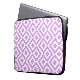Lavender och White Meander Laptop Sleeve