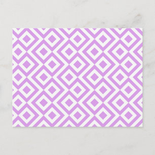 Lavender och White Meander-vykort Vykort