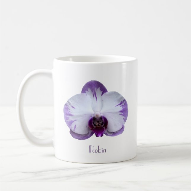 Lavender och White Orchid Coffee Mugg (Vänster)