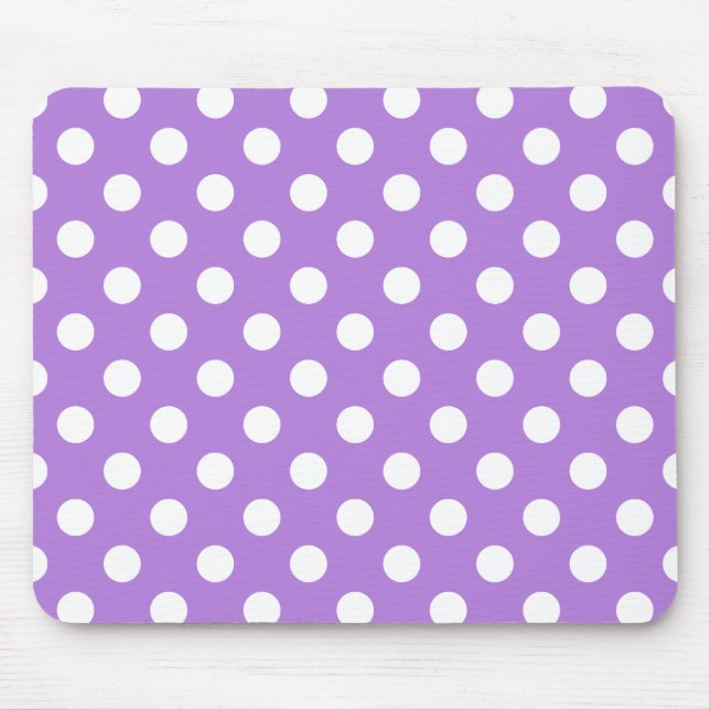 Lavender och White Polka dots Musmatta (Framsidan)