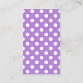Lavender och White Polka dots Visitkort