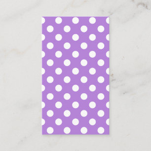 Lavender och White Polka dots Visitkort