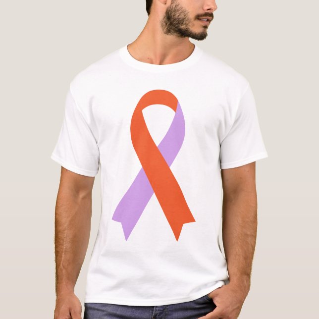Lavender & Orange Eczema Psoriatic T Shirt (Framsida)