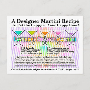 Lavender Orange Martini Cocktail Recipe-vykort Vykort