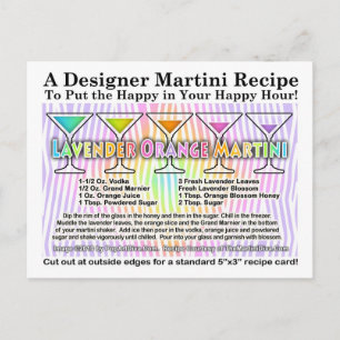 Lavender Orange Martini Recipe-vykort Vykort