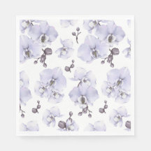 Lavender Orchid Baby Shower Napkins 
