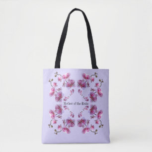 Lavender Orchids Anpassningsbar Text Namn Bröllop Tygkasse