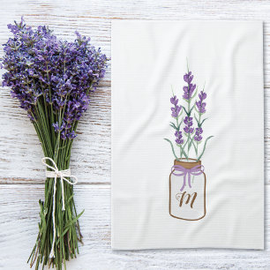 Lavender-Örter i Mason Burk Monogram Kökshandduk