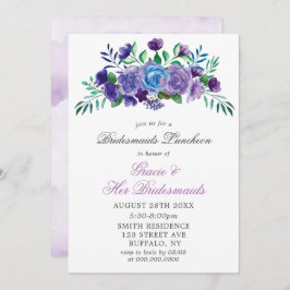 Lavender Paint Blommigt Bridesmaids Luncheon Inbju