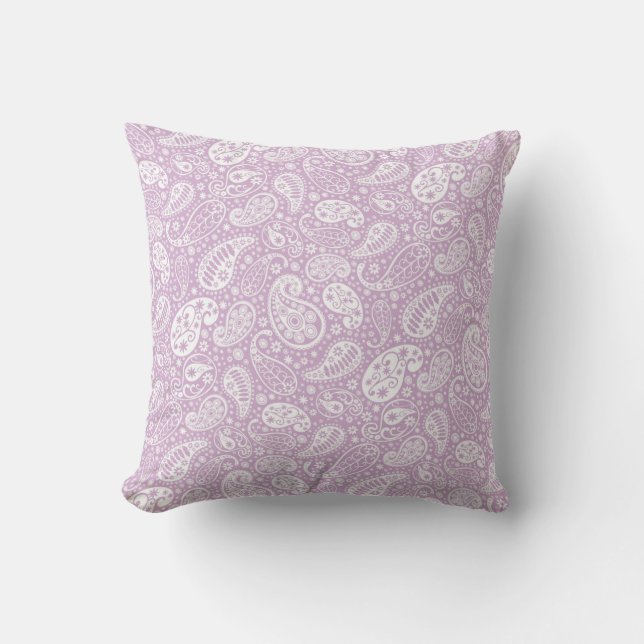 Lavender Paisley Dekorativ kudde (Framsida)