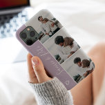 Lavender par namn 3-fotosamlingsnät<br><div class="desc">Modern pastel lavender lila hjärta par namn 4-fotosamlingsladd,  perfekt gåva till ett par eller bästa vänner.</div>