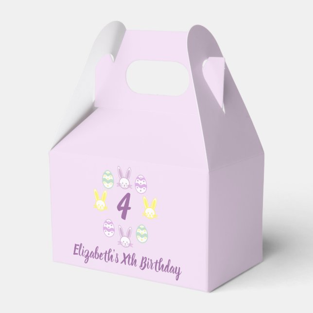 Lavender Påsk 4e födelsedagen Presentaskar (Framsidan Sidan)