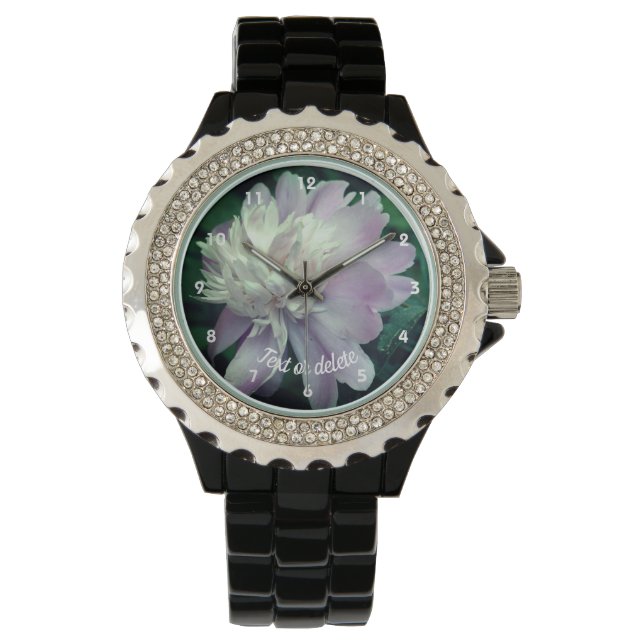 Lavender Peony Flower in Bloom Personlig Armbandsur (Framsida)