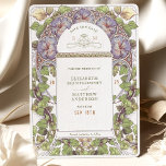 Lavender Petunia Spara datumet Vintagen Art nouvea Inbjudningar<br><div class="desc">Petunia Art nouveau Vintage Spara datumkortet från bröllop av Alphonse Mucha i en blommigt, romantisk och visemisk design. Viktorianska blommor kompletterar klassisk konst deco typsnitt. Ange din anpassningsbar så är du klar. Om du vill ändra designen ytterligare klickar du på den blå knappen "Anpassa den". Tack så mycket för att...</div>