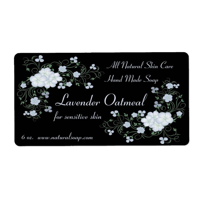 Lavender Phlox-Blommar och vinhandgjord tvål Fraktsedel (Framsidan)