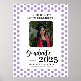 Lavender Photo Polka dots Studentfest Poster