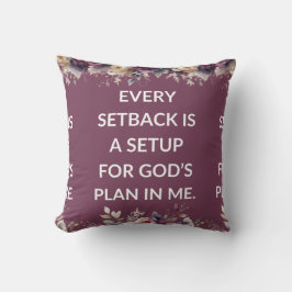 Lavender pillow with a simple religious quote kudde