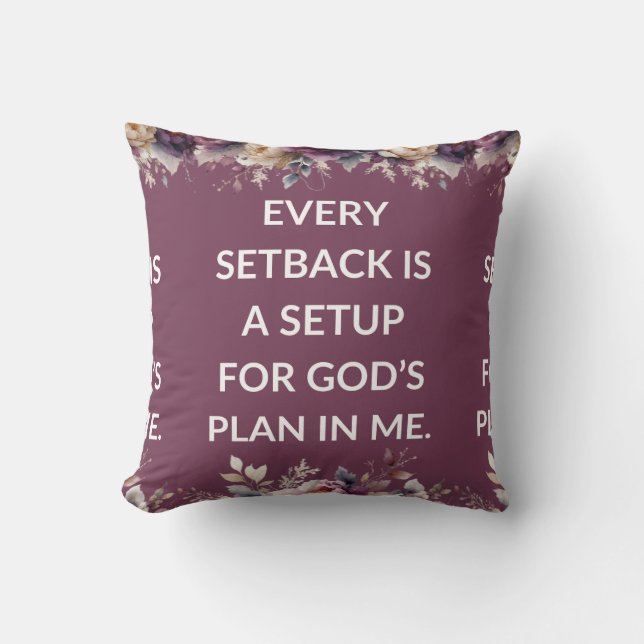 Lavender pillow with a simple religious quote kudde (Framsida)
