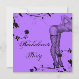 Lavender Pin Up Bachelorette Party Inbjudningar