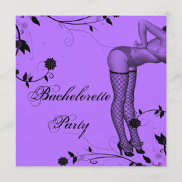 Lavender Pin Up Bachelorette Party Inbjudningar