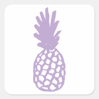 Lavender Pineapple Fyrkantigt Klistermärke