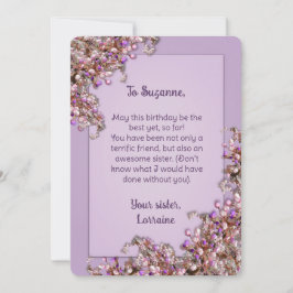 Lavender Pink Spring Lilacs Birthday Card Inbjudningar
