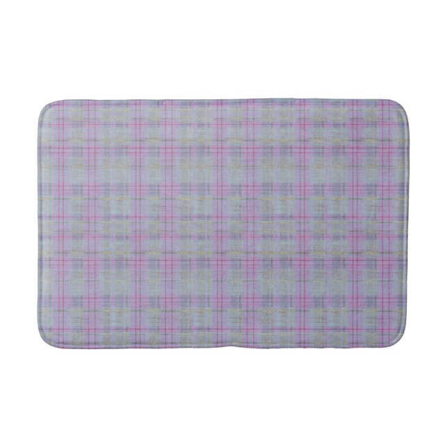 Lavender Plaid Harmony  Badrumsmatta (Framsidan)