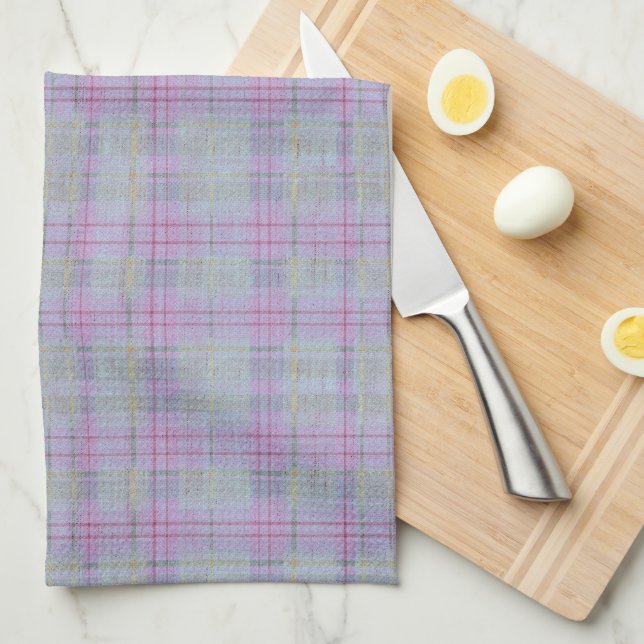 Lavender Plaid Harmony  Kökshandduk (Vikt i Fjärdedel)