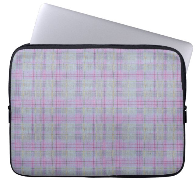 Lavender Plaid Harmony  Laptop Fodral (Framsidan)