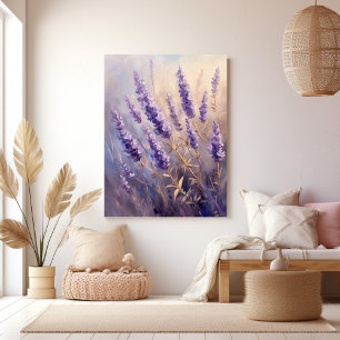 Lavender Plant och Golden Lövs Canvastryck