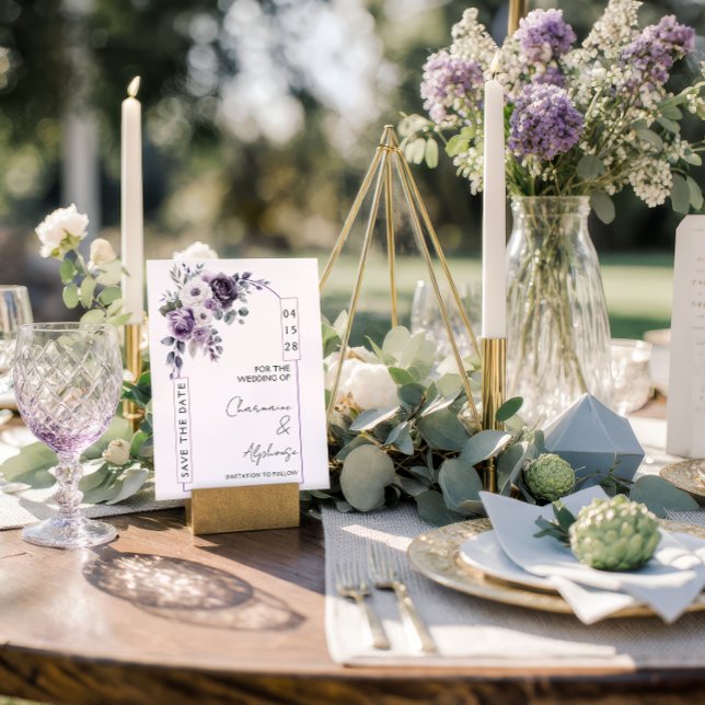 Lavender, Plum, Purple Arch Save the Date | Inbjudningar (Skapare uppladdad)
