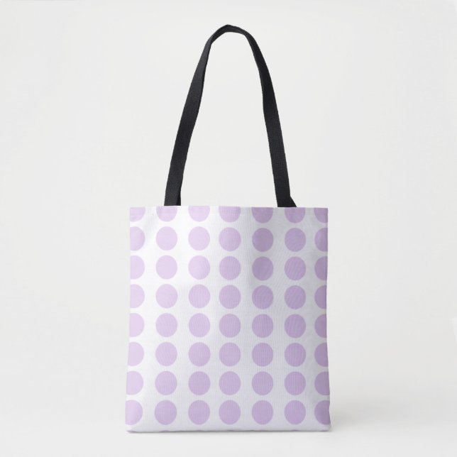 Lavender Polka dots Design Tygkasse (Framsida)