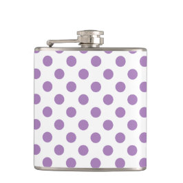 Lavender polka dots på vit fickplunta