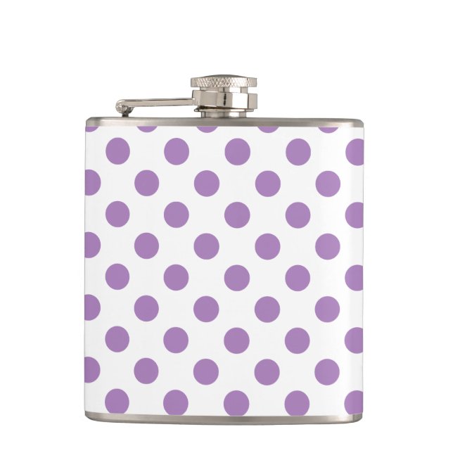 Lavender polka dots på vit fickplunta (Framsidan)