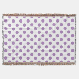 Lavender polka dots på vit filt