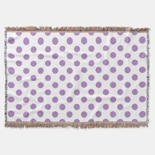 Lavender polka dots på vit filt