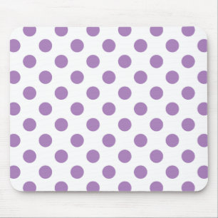 Lavender polka dots på vit musmatta