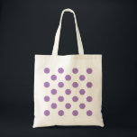 Lavender polka dots på vit tygkasse<br><div class="desc">Lavender och White polka dots</div>