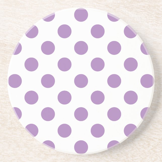 Lavender polka dots på vit underlägg sandsten (Framsidan)